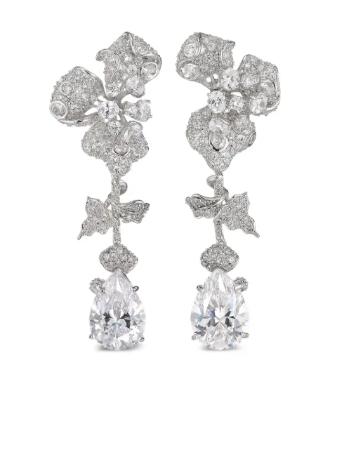 Anabela Chan 18kt white gold Orchid diamond cocktail earrings Silver AC23FD16ESWGWD