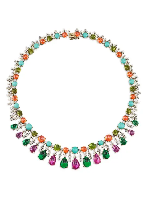 Anabela Chan 18ky yellow gold Tutti Frutti multi-stone necklace Green AC19TF17NSYGPSS