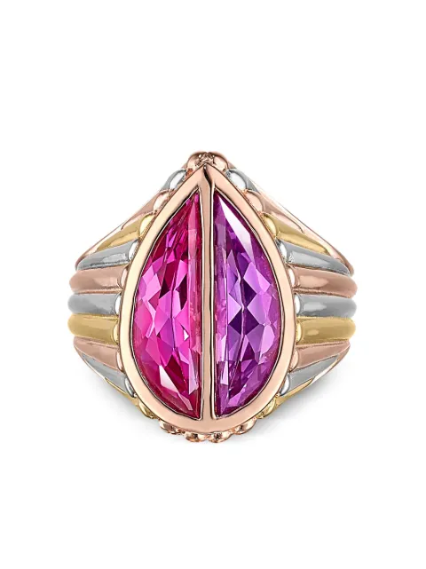 Anabela Chan 18kt gold vermeil Amethyst Pear Signet ring Pink AC22LH19RSRGLA