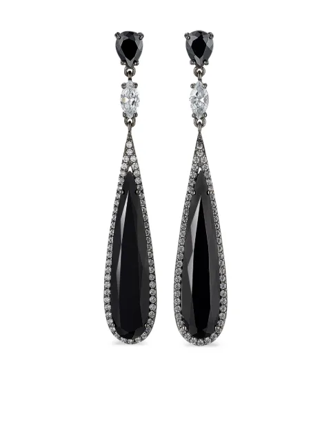 Anabela Chan 18kt white gold Shard diamond earrings Black AC19CC09ESBRBD