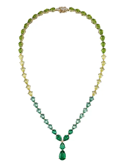 Anabela Chan 18kt gold vermeil Emerald Nova gemstone necklace Green AC19SN07NSYGGE