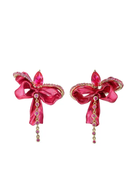 Anabela Chan 18kt yellow gold vermeil Cupid's Bow ruby and sapphire earrings Red AC21CB03ESRARR