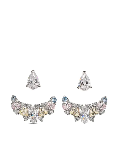 Anabela Chan 18kt white gold Twinkle Ear-Jacket earrings Silver AC19CC15ESWGWD