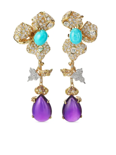 Anabela Chan 18kt yellow gold Orchid multi-stone earrings Gold AC16FD16ESYGPA