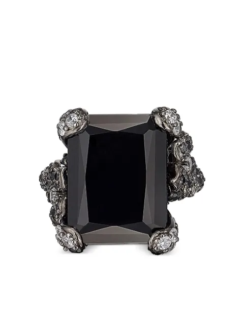 Anabela Chan 18kt white gold Black Diamond Cinderella cocktail ring Black AC19EG01RSBRBD