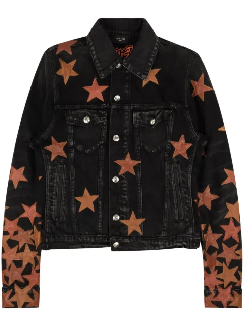 AMIRI Chemist star-appliqué denim jacket Black AMRCHEMISTDENIMTRUCKERJACKET