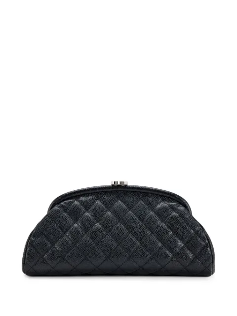 CHANEL Pre-Owned Timeless diamond-quilted clutch bag Black CHANELBLACKDIAMONDQUILTEDCLUTCH