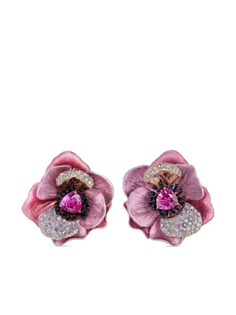 Anabela Chan 18kt rose gold Bloom sapphire and diamond earrings Pink AC20AB01EAPAFS