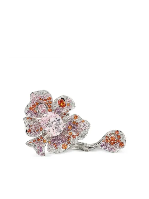 Anabela Chan 18kt white gold Pale Rose Peony sapphire and diamond ring Pink AC20EG11RSWGPP