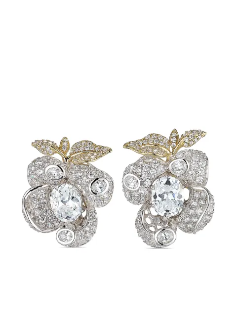 Anabela Chan 18kt yellow and white gold Blossom diamond earrings Silver AC16FD12ESWGWD