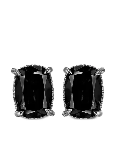 Anabela Chan 18kt white gold Wing diamond earrings Black AC19SN12ESBRBD
