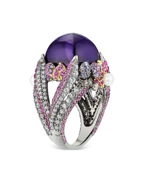 Anabela Chan 18kt gold vermeil Amethyst Sugarloaf Berry gemstone ring Purple AC17DF15ESBGPA