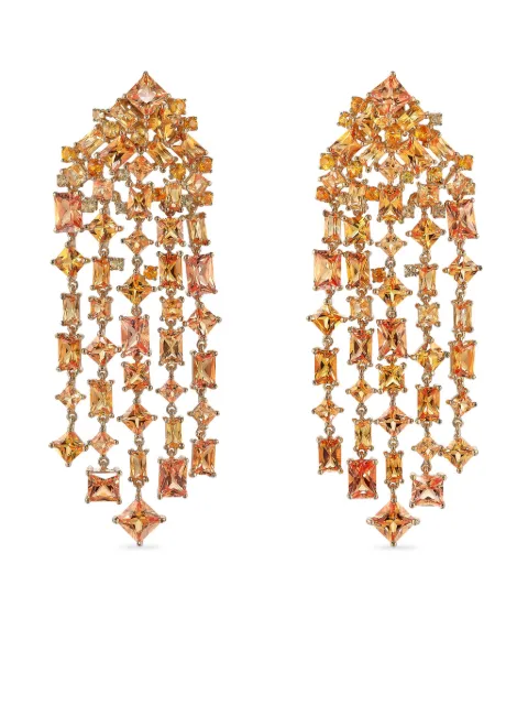 Anabela Chan 18kt gold Cascade sapphire earrings Orange AC22MT15ESYGOC