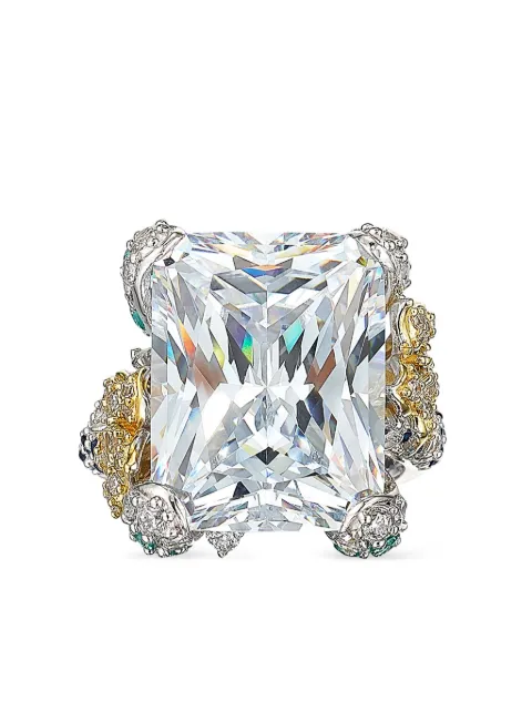 Anabela Chan 18kt gold vermeil Diamond Cinderella gemstone ring Neutrals AC20EG01RSWGWD