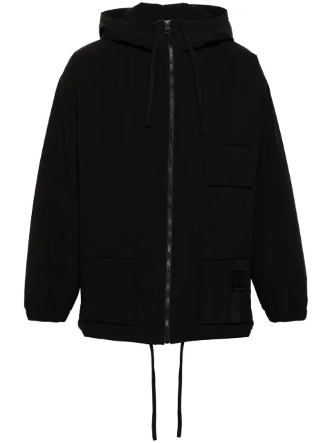 HUGO ripstop hooded cargo jacket Black 50505355