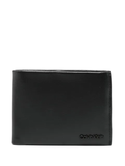 Calvin Klein logo-lettering leather wallet Black K50K511271