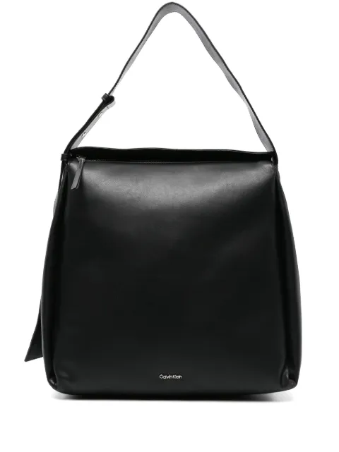 Calvin Klein logo-lettering tote bag Black K60K611365