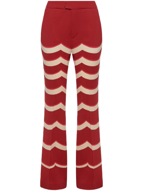 La DoubleJ Saturday Night flared trousers Red TRO0071VIS011FAN03RE01