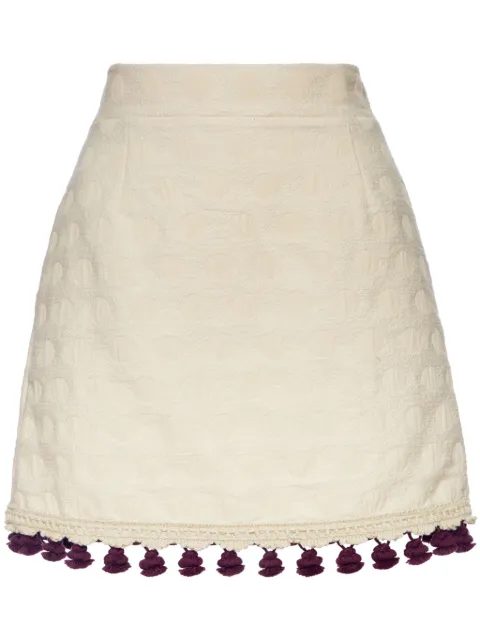 La DoubleJ Baia jacquard mini skirt Neutrals SKI0117JCQ076CRA01WH03