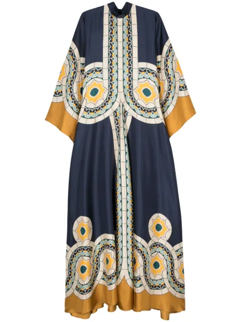 La DoubleJ Magnifico maxi dress Blue DRE0232SIL006MUD01BU03