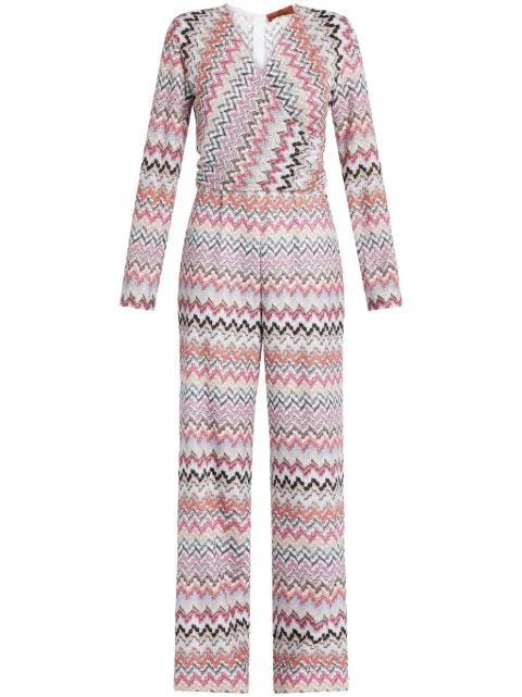 Missoni zig zag-pattern jumpsuit Pink DS24SG1RBR00UX