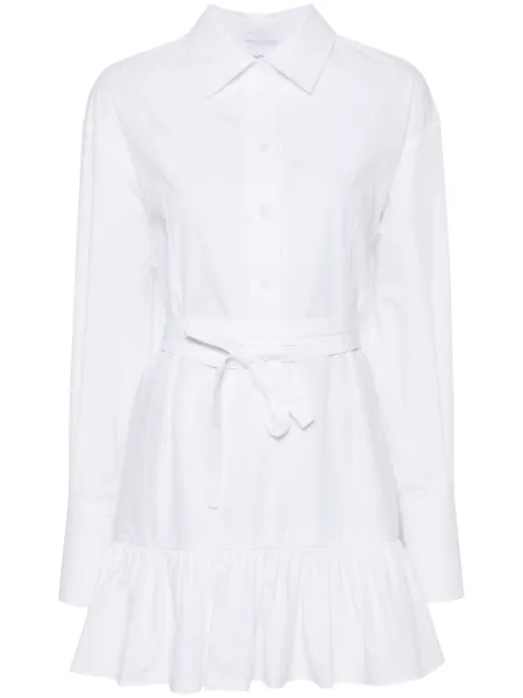 Patou ruffled mini shirtdress White DR1360017001W