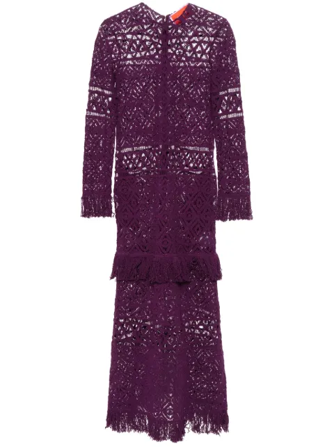 La DoubleJ Lacey Swing macramé dress Purple DRE0681JCQ080PLA03PU01