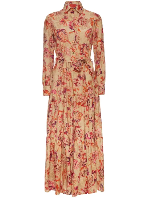 La DoubleJ Bellini floral-print shirt dress Neutrals DRE0016EMB029HOT01WH03