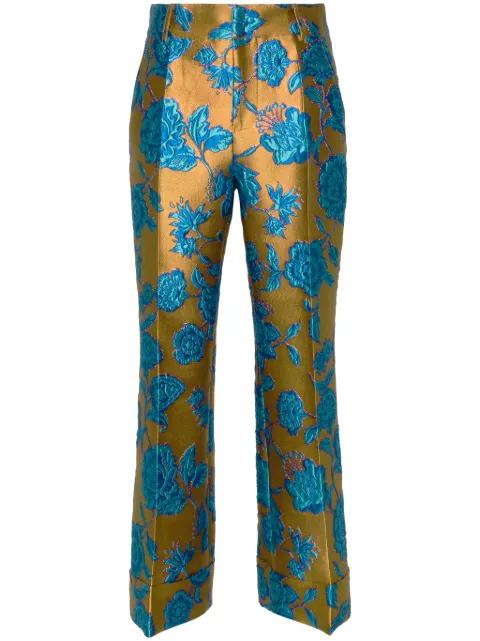 La DoubleJ Hendrix jacquard tailored trousers Gold TRO0014JCQ073HOT02BU08