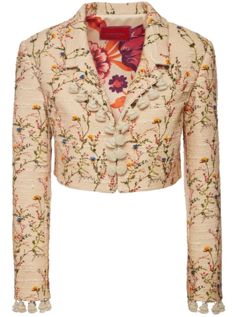 La DoubleJ Torero embroidered cropped jacket Neutrals JAC0098COT051PRI01WH03