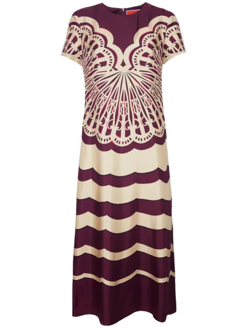 La DoubleJ Swing silk maxi dress Purple DRE0128SIL006FAN03PU01