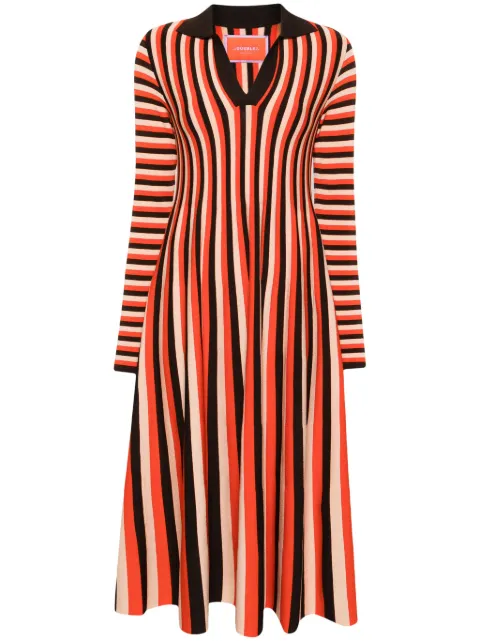 La DoubleJ Plaza knitted midi dress Orange DRE0692KNI107VA239MU01
