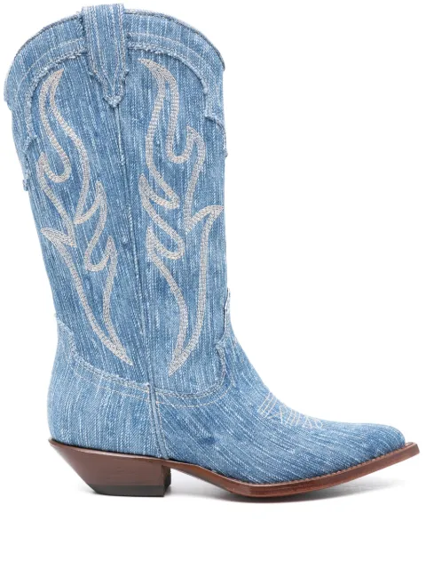 Sonora Santa Fe 35mm denim boots Blue SANTAFE35JEANS