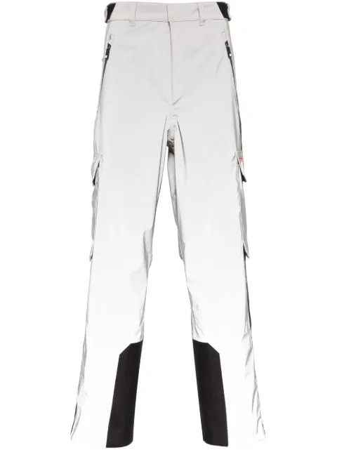 Palm Angels reflective logo-tape ski trousers Silver PMKR004R24FAB0017210