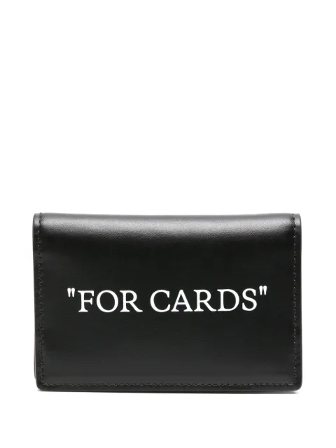 Off-White Quote Bookish bi-fold wallet Black OMND088C99LEA0011001