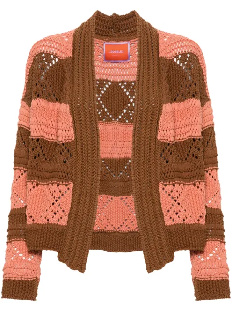 La DoubleJ Summer knitted cardigan Brown PUL0143KNI105VA227PI01