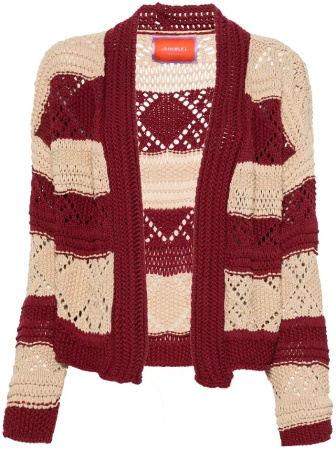 La DoubleJ Summer knitted cardigan Red PUL0143KNI105VA226WH04