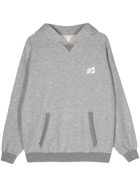 Autry appliqué-logo mélange-effect sweatshirt Grey HOYM590M