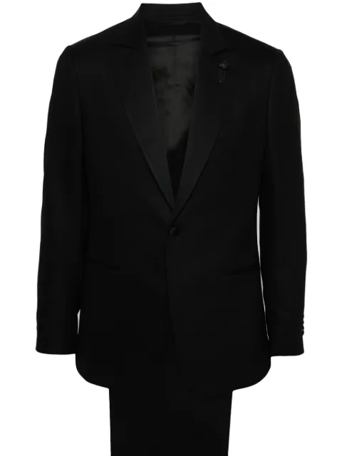 Lardini single-breasted crepe suit Black EQ7757E3EQE62304