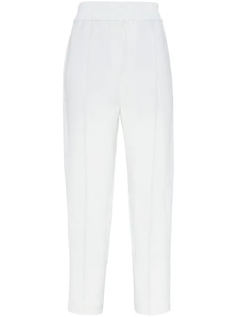 Brunello Cucinelli cropped tapered trousers White MH126P7197C600