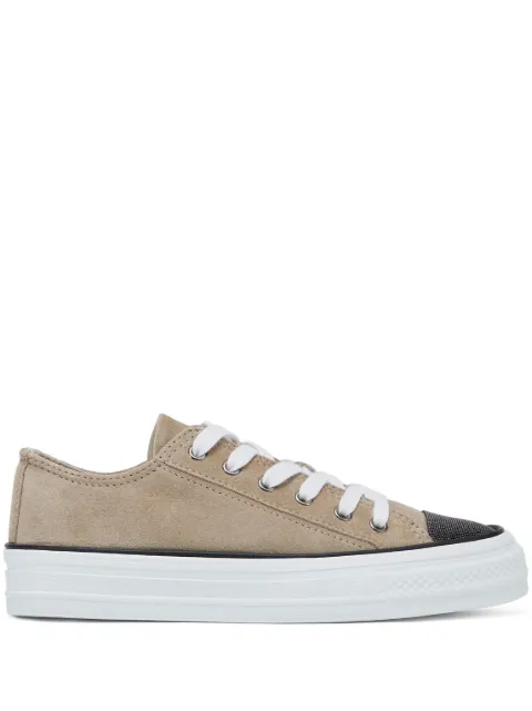 Brunello Cucinelli Monili-toecap sneakers Brown MZSFG2645C8767