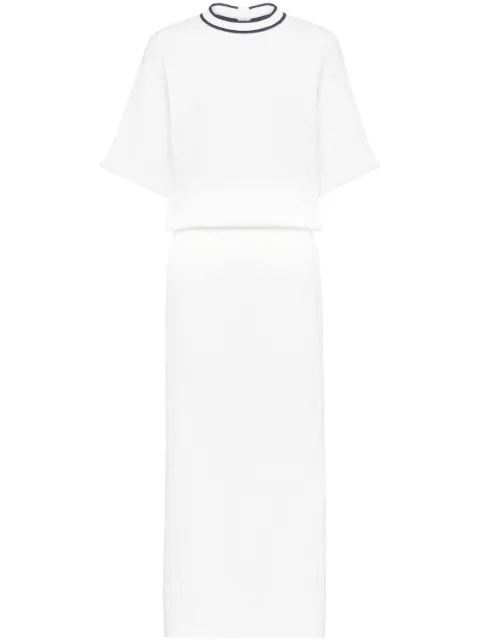 Brunello Cucinelli cable-knit cotton dress White M19195A90CBE16
