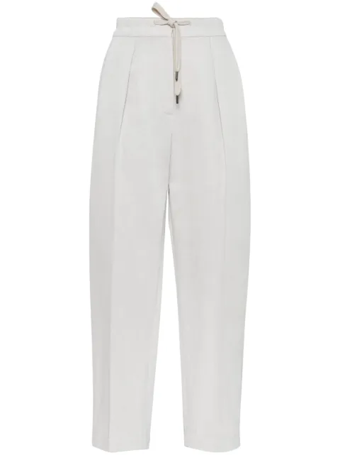 Brunello Cucinelli straight-leg gabardine trousers Neutrals MH561P8534C455