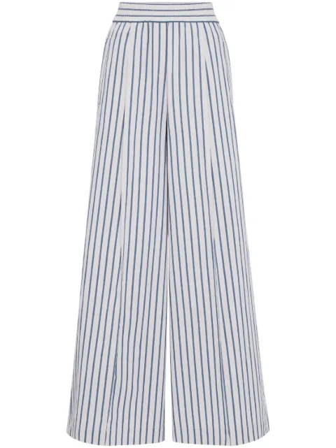 Brunello Cucinelli striped wide-leg trousers White MH564P8531C004