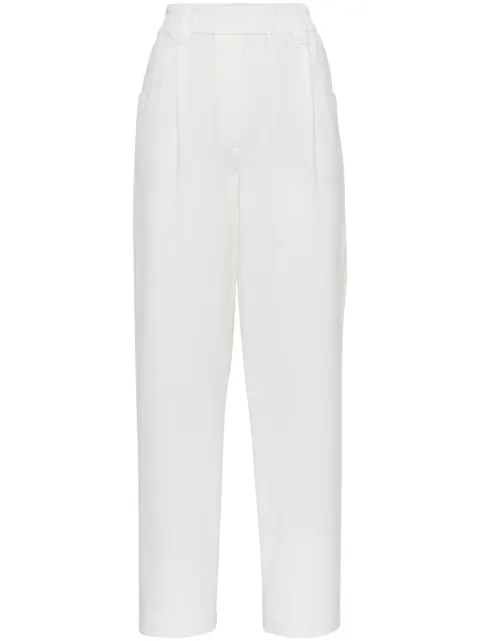 Brunello Cucinelli tapered cropped trousers White M0R24P7745C600