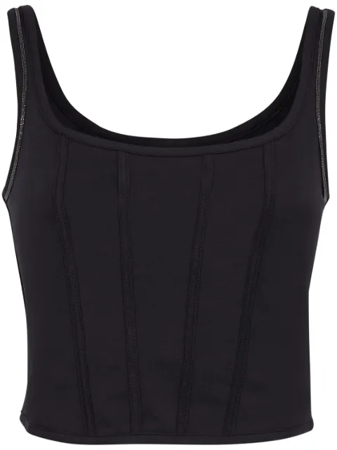 Brunello Cucinelli cropped tank top Black ML946EN200C101