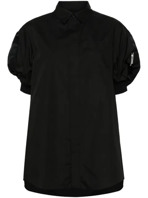 sacai poplin mini shirt dress Black 2407097