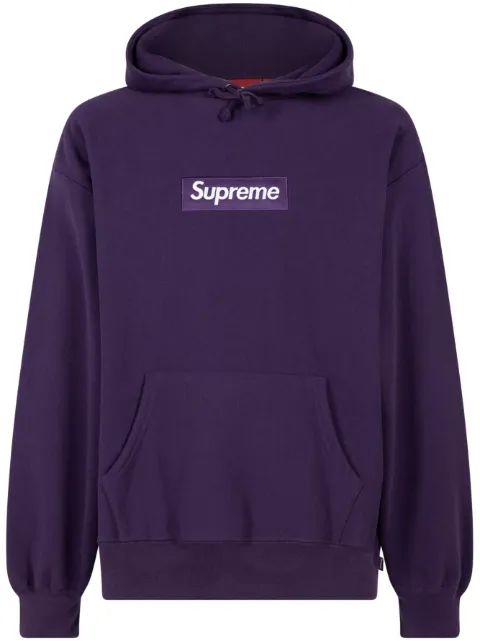 Supreme Box Logo "FW 23" cotton hoodie Purple SU100178