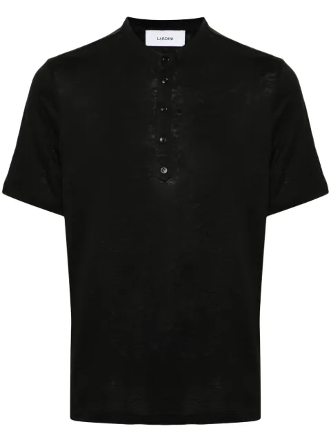 Lardini fine-knit slub T-shirt Black EQLSMC02EQ62040