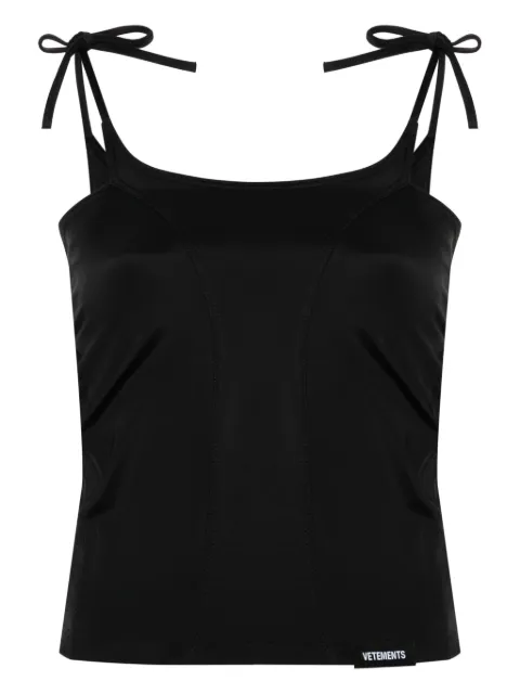 VETEMENTS cut-out panelled tank top Black WE64SK900B